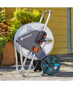 CARRELLO AVVOLGITUBO MANUALE GARDENA "CLEVERROLL M" IN METALLO 43/74X38/48X67/90 CM