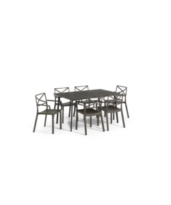 TAVOLO DA ESTERNO KETER "METALEA" IN POLIPROPILENE BRONZO 146X87X75 CM