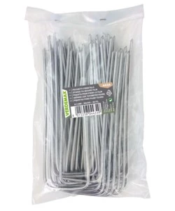 PICCHETTI A "U" IN ACCIAIO PER  PRATO SINTETICO VERDEMAX 30 PEZZI