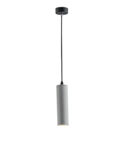 LAMPADA A SOSPENSIONE "KRUK" IN CEMENTO GRIGIO, H 120 CM