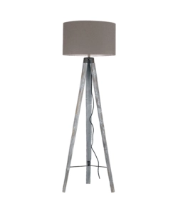 PIANTANA "GALLERY" IN LEGNO E TESSUTO GRIGIO DECAPE, H156 CM