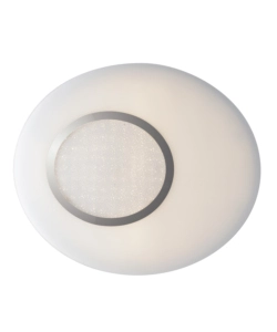 PLAFONIERA LED "GIOIA" IN VETRO E METALLO CROMATO SMART INTEC, 60X51,8X6 CM