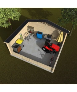 CASETTA IN LEGNO DA GIARDINO DECOR ET JARDIN "FLORIDIAN" IN ABETE BIANCO NORDICO 509X403X257 CM