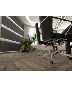 PAVIMENTO LAMINATO ROVERE SCURO 8MM AC4 1,238 M² LINEA HERRINGBONE