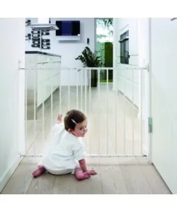 CANCELLETTO DI SICUREZZA PER BAMBINI ARMONIA "BIMBI SMART" IN METALLO VERNICIATO COLORE BIANCO 59X76 CM
