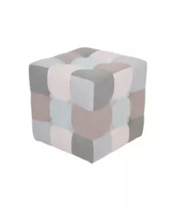 POUF BELLAHOME "PATCH" IN TESSUTO MULTICOLORE 35X35X35 CM