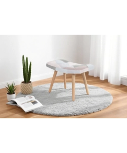 SGABELLO BELLAHOME "PATCH" IN TESSUTO MULTICOLORE 56X41X37 CM