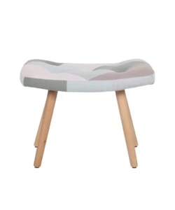 SGABELLO BELLAHOME "PATCH" IN TESSUTO MULTICOLORE 56X41X37 CM