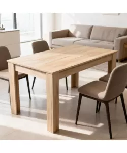 TAVOLO DA PRANZO BELLAHOME "GRANADA" EFFETTO QUERCIA 135X80X74 CM