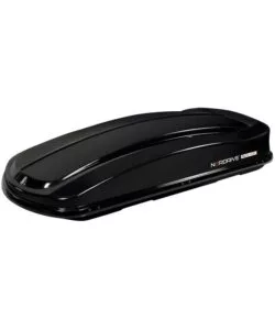 BOX TETTO PER AUTO 430 LITRI IN ABS CON DOPPIA APERTURA, NERO LUCIDO - N60015