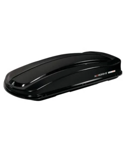 BOX TETTO PER AUTO 530 LITRI IN ABS CON DOPPIA APERTURA, NERO LUCIDO - N60025