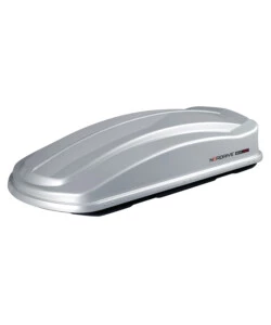 BOX TETTO PER AUTO 630 LITRI IN ABS CON DOPPIA APERTURA, ARGENTO LUCIDO - N60028