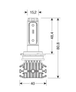 LAMPADE LED PER MOTO 9-32V HALO LED PRO-BIKE 1 - (H7) - 25W - PX26D - 1 PZ  - SCATOLA  57757