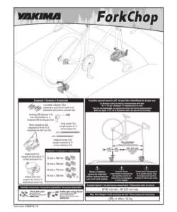 PORTA BICICLETTA DA TETTO "FORKCHOP" CON FISSAGGIO RUOTA ANTERIORE Y8002117