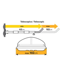 COPPIA SUPPORTI DA PARETE PER BOX TETTO TIPO 2, ORIZZONTALE  N60051 - NORDRIVE