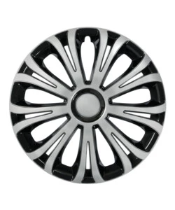 COPRICERCHI PER AUTO "AVERA" SILVER & BLACK - Ø 13" PILOT  31615