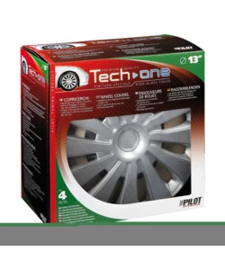 COPRICERCHI PER AUTO "SEPANG" SILVER - Ø 13" PILOT  31650