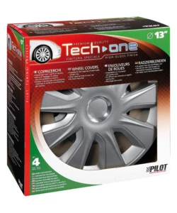 COPRICERCHI PER AUTO "STRATOS RC SILVER" - Ø 13" PILOT  31595