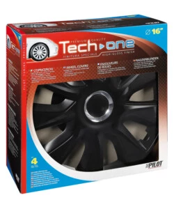COPRICERCHI PER AUTO "STRATOS RC BLACK" - Ø 16" PILOT  31608