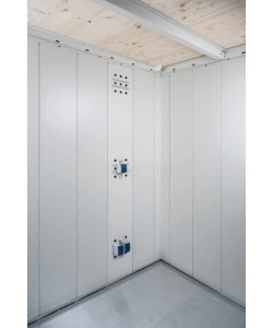 BIOHORT PANNELLO DI MONTAGGIO ELETTRICO PER CASETTA ATTREZZI NEO GRIGIO/BIANCO