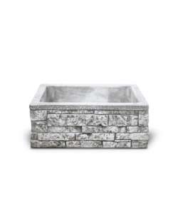 LAVELLO "LINOSA" ANTICATO COLORE GRIGIO - 40X50X20 CM