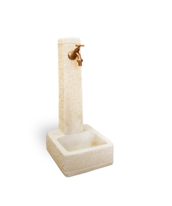 FONTANA VEDOVELLA ANTICATA "VICENZA" COLORE NOCCIOLA - 31X28X65.5 CM