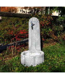 FONTANA VEDOVELLA ANTICATA "MATERA" COLORE GRIGIO -  40x40x77CM