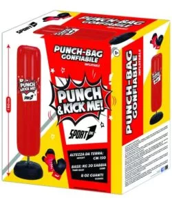SACCO DA BOXE PUGILATO PER BAMBINI GONFIABILE PUNCH BAG DA 150 CM