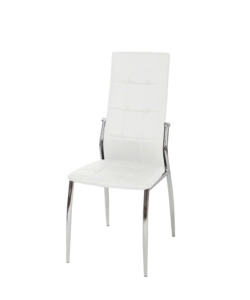 SEDIA "MADEIRA" ECOPELLE BIANCA, 44X54X100 CM