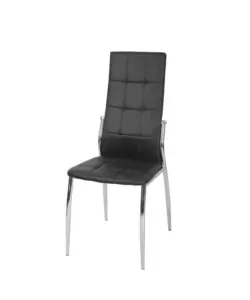 Sedia Bellahome "Madeira" ecopelle nera 44x54x100 cm