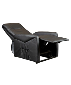 POLTRONA MASSAGGIANTE BELLAHOME "SIENA" CON RECLINER ELETTRICO IN ECOPELLE NERO 75X93X105 CM