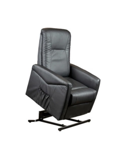 POLTRONA MASSAGGIANTE BELLAHOME "SIENA" CON RECLINER ELETTRICO IN ECOPELLE NERO 75X93X105 CM