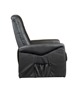 POLTRONA MASSAGGIANTE BELLAHOME "SIENA" CON RECLINER ELETTRICO IN ECOPELLE NERO 75X93X105 CM