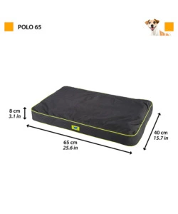CUSCINO "POLO 65" NERO, 65X40X8 CM - FERPLAST