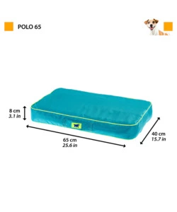 CUSCINO "POLO 65" AZZURRO, 65X40X8 CM - FERPLAST