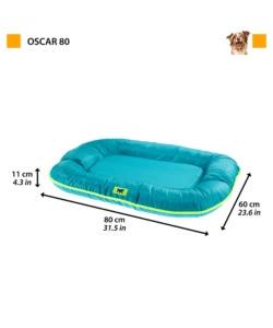 CUSCINO PER CANI "OSCAR 80" AZZURRO, 80X60X11 CM - FERPLAST