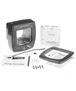 PORTINA PER GATTI FERPLAST "MICROCHIP" CON CHIUSURA 4 VIE E PROTEZIONE ARIA IN PLASTICA MARRONE 22,5X16,2X25,2 CM