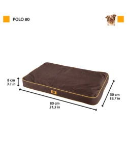 CUSCINO "POLO 80" MARRONE, 80X50X8 CM - FERPLAST