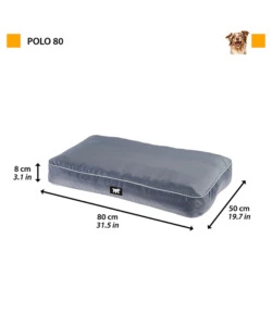 CUSCINO "POLO 80" GRIGIO, 80X50X8 CM - FERPLAST