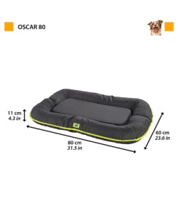CUSCINO PER CANI "OSCAR 80" NERO, 80X60X11 CM - FERPLAST