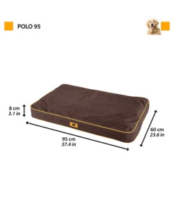 CUSCINO "POLO 95" MARRONE, 95X60X8 CM - FERPLAST