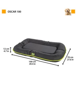CUSCINO PER CANI "OSCAR 100" NERO, 100X70X12 CM - FERPLAST