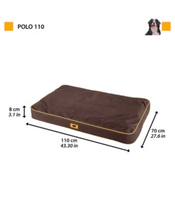 CUSCINO "POLO 110" MARRONE, 110X70X8 CM - FERPLAST