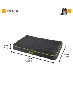 CUSCINO "POLO 110" NERO, 110X70X8 CM - FERPLAST