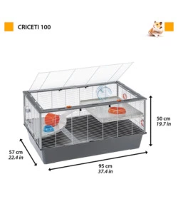 GABBIA PER CRICETI "CRICETI 100", 95X57X50 CM - FERPLAST