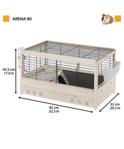 GABBIA PER CONIGLI E PORCELLINI D'INDIA "ARENA 80", 82X52X45,5 CM - FERPLAST