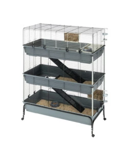 GABBIA PER CONIGLI A TRE PIANI "RABBIT 120 TRIS", 118X58X166 CM - FERPLAST
