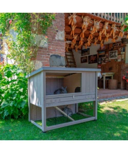 CONIGLIERA IN LEGNO "RANCH 100",  95X64,5X84,5 CM - FERPLAST