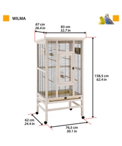 VOLIERA PER UCCELLI "WILMA" IN LEGNO, 83X67X158.5 CM - FERPLAST