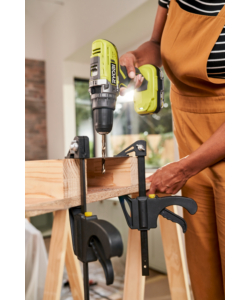 TRAPANO AVVITATORE A PERCUSSIONE A BATTERIA RYOBI "R18PD3-0" 2 VELOCITA' 18V, SOLO CORPO MACCHINA
